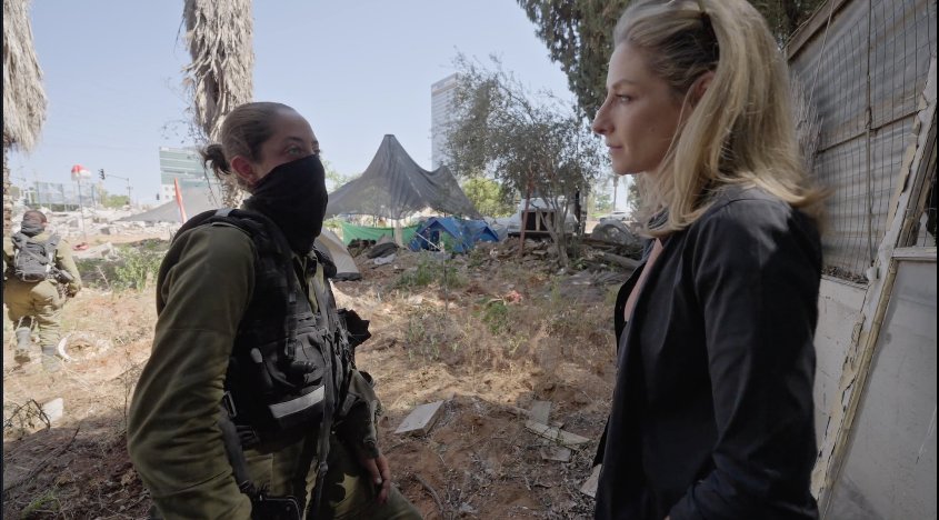 Nurit Ben reporting in the field